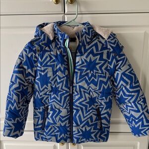 Mini boden Blue Star Pattern Kids Jacket